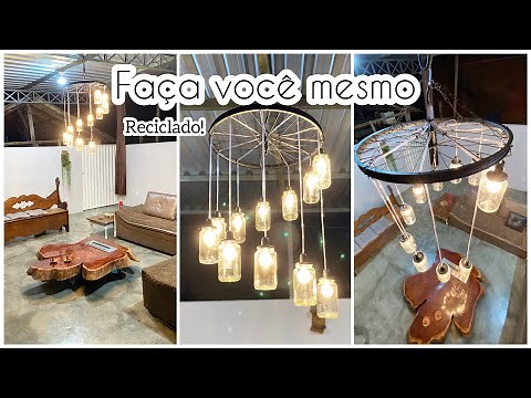 COMO FAZER LUMINÁRIA COM POTE / reciclado