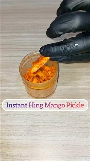 Instant Mango Pickle 🥭 | No Oil Hing Achar | Quick Kachhi Kairi Recipe#mango #pickle #food #shorts