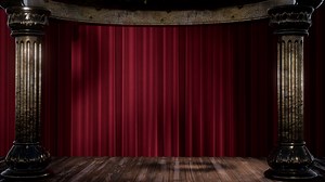 stage curtain with light and shadow