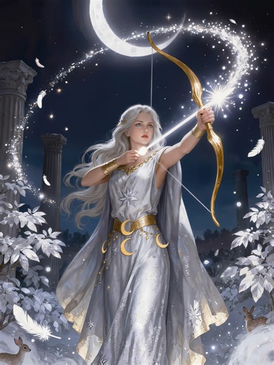 Artemis · Greek Goddess of The Hunt & The Moon 🌙 #artemis #greekmythology #greekgoddess #aiart #livewallpaper