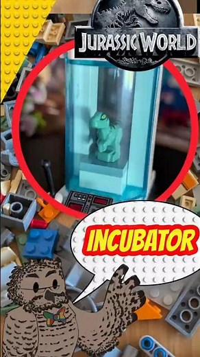 LEGO Velociraptor en incubadora