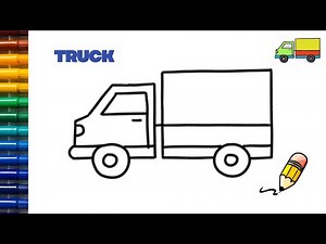 How to draw a truck// drawing a truck with easy step by step video for beginners.