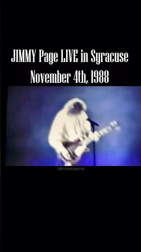 JIMMY LIVE in Syracuse, NY! -1988 #jimmypage #ledzeppelin #live #band #brunoduprat #guitar #music