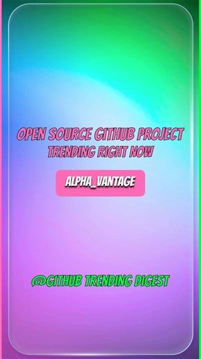 alpha_vantage - GitHub Trending Today