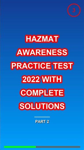 Hazmat Awareness Practice Test 2022 With Complete