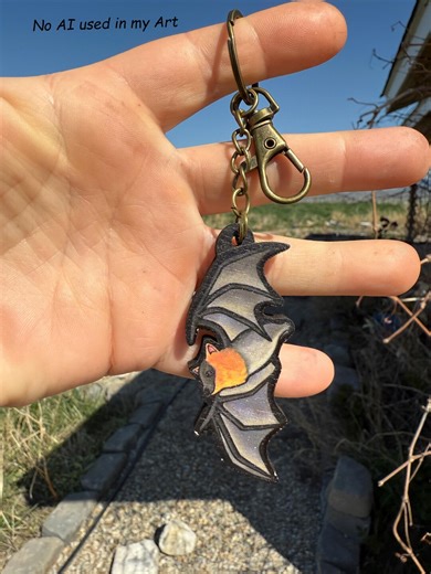 Fruit Bat Animal Wood Animal Keychain: Gift for Zookeepers, Teacher, Vet Tech, Veterinarians Cute Non AI Animal Art - Etsy