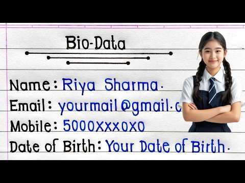 How To Write Biodata | How To Write A Resume | Resume Writing In English | CV Writing |
