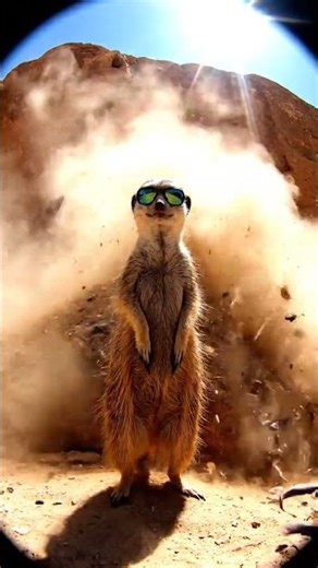 Cool Meerkat's Epic Desert Standoff!