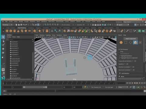 How to model a stadium in maya 2020 tutorial