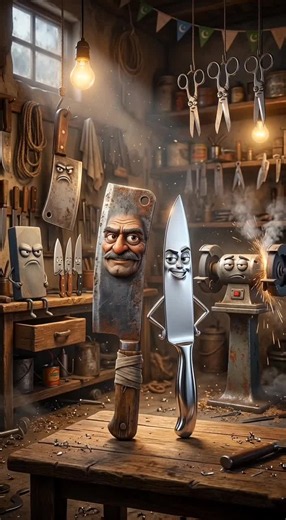 old knife vs New Knife #UK #USA #aivideo #eid #fyp @tiktok creators | ai video