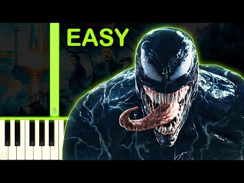 VENOM THEME - EASY Piano Tutorial