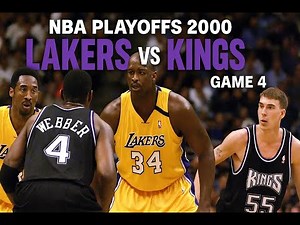 NBA PlayOffs 2000 Round 1 Lakers vs. Kings Game 4 Kobe Bryant Full game