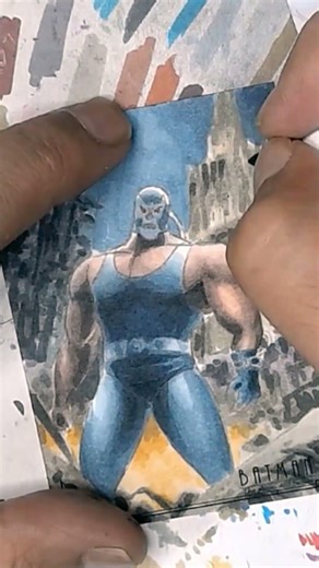 Drawing BANE for Upper Deck Batman: The Animated Series