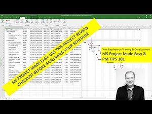 ENSURE QUALITY, CREATE A CHECKLIST BEFORE BASELINING YOUR SCHEDULE IN MS PROJECT