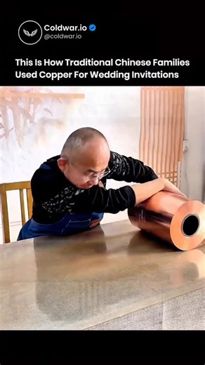 CELEBS & STREAMERS on Instagram: "Ancient Chinese wedding invitations were sometimes made from copper or bronze. This practice appeared among wealthy families and noble households. Copper lasted longer than paper or silk. It resisted damage from time and handling. Families engraved names, family lineage, and the wedding date onto the metal surface. Copper symbolized stability, continuity, and respect for tradition in Chinese culture. Using metal also signaled high social rank. Messengers deliver