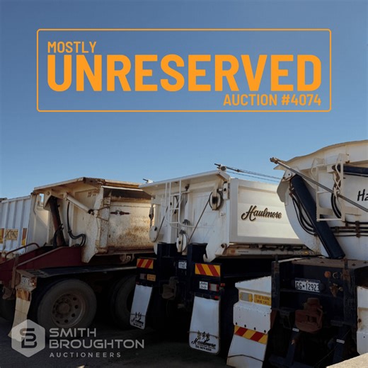 Haul big! Our Trucks, Transport & Material Handling Auction is live, featuring an awesome lineup of tipping trailers: ✅ 7x 10M Tri Axle Side Tipping Trailers ✅ 4x Tri Axle End Tipping Trailers Hit the link to register and bid!  https://f.mtr.cool/fcxlipnrza ##TrucksForSale #HeavyEquipment #TippingTrailer #OnlineAuction #Transport | Smith Broughton Auctioneers | Facebook