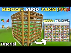 BIGGEST 1.21 Automatic FOOD FARM Tutorial in Minecraft Bedrock (MCPE/Xbox/PC)