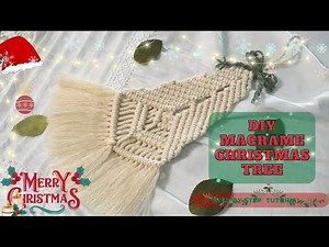 DIY Macrame Tutorial| How to make macrame CHRISTMAS TREE wall hanging