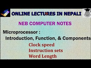11.Microprocessor : Clock Speed, Instruction Sets, Word Length ||NEB 11 Computer|| UNIT 1||
