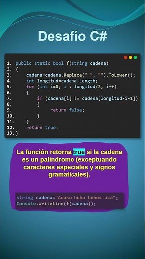 Desafío de programación con C#: ¿cómo llamar a esta función para que retorne true?