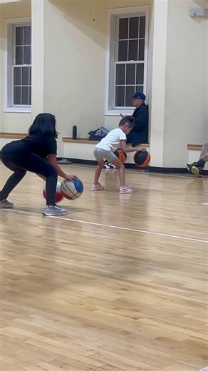 Double Dribble Work 🔥🏀 #shorts #6yearold #basketball #dribbling