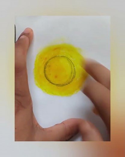 How to Draw the Sun with Oil Pastels (Easy Beginner Tutorial) সূর্য আঁকা