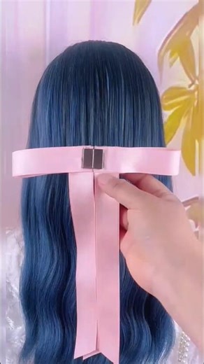 Elegant Ribbon Bow Hairstyle Tutorial | Cute Back Hair Style for Girls