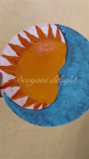 Sun & Moon MDF Wall Art | Easy Handmade Home Decor Painting 🌙☀️ mdfpainting #handmadeart