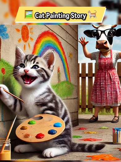 The Charming Cat Painting Story