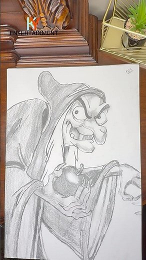 The Wicked Witch – Disney’s Snow White #CharcoalArt #Disney #SnowWhite #WickedWitch #DisneyVillains