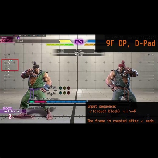 Input time comparison between D-pad and leverless controller. Input: Crouch block → DP #sf6 #shorts