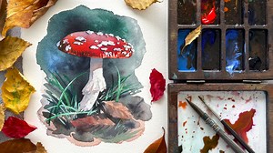 Fall in Watercolor: Step-by-Step Vibrant Mushroom Painting | Maria Smirnova | Skillshare