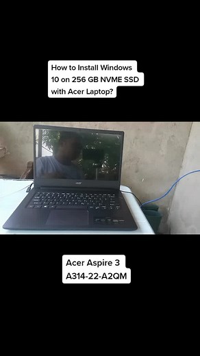 How to Install Windows 10 on 256 GB NVME SSD with Acer Laptop? #fyp #maniagatech #acer #microsoft #gigabyte #aspire3a314 #aspire3 ##aspire #nvmessd #techtips #pctipsandtricks #pctips #workingonlaptop #pcsetuptips #computersetupideas #capcut