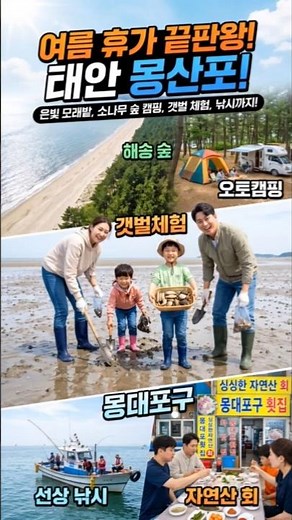 산, 바다, 먹거리 다 잡은 태안 몽산포 코스 #태안여행 #몽산포해수욕장 #갯벌체험