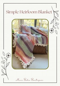 Simple Heirloom Crochet Blanket Pattern - Etsy