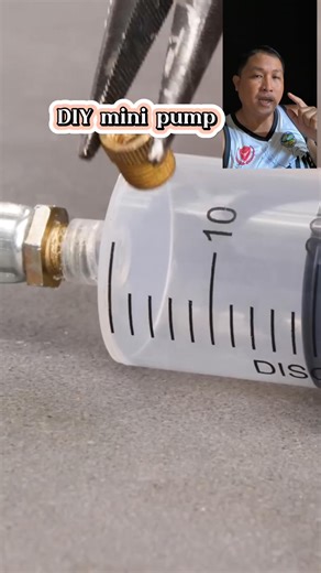 Diy mini pump using syringe 💉 #diyminipump #diy #fblifestyle | Huang Bou Creations