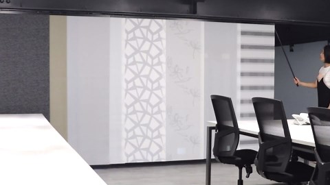 Nile 4-Panel Single Rail Panel Track Extendable 34"-57" W x 91.4" H, Panel Width 15.75"