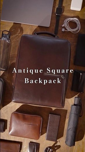 バッグ職人が手仕事で仕立てる アンティーク スクエア バックパック｜Antique Square Backpack #leather #バックパック #bag #ファッション