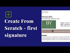 Create your first professional email signature from scratch