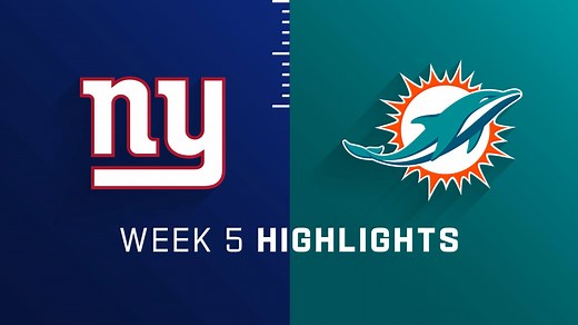 Giants vs. Dolphins highlights | Week 5