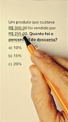 Como calcular o percentual de desconto