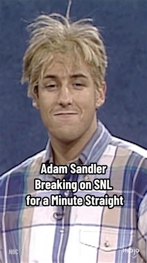 458K views · 12K reactions | Adam Sandler breaking for a minute straight on SNL  #adamsandler #snl #saturdaynightlive #breaking #breakingcharacter #comedy #latenighttv #actors #comedians | WatchMojo | Facebook