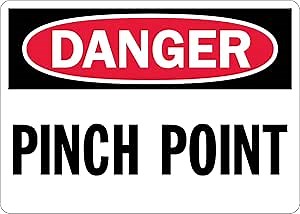 SmartSign “Danger - Pinch Point” Label | 10" x 14" 3M Engineer Grade Reflective