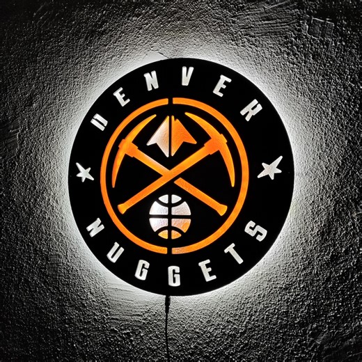 Denver Nuggets LED Sign, Lighted Wall Art, Man Cave Sports Gift - Etsy