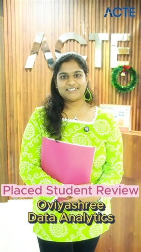 ACTE Technologies | Training & Placement on Instagram: "🌟 Placed Student Experience | ACTE Technologies 🌟 “My Data Analytics journey at ACTE Technologies completely changed my career path. The hands-on training, real-time projects, and continuous mentor support helped me build confidence and face interviews without fear. Today, I’m proud to have secured a 5 LPA package — something that once felt like a dream. Grateful for the guidance and placement support that made it possible!” — Oviyashree
