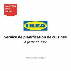On vous aidera à planifier votre nouvelle cuisine à partir de 79$. Et, en plus, on vous remettra une carte-cadeau IKEA d’une valeur égale au montant payé pour le service reçu. Découvrez nos services de planification de cuisine et bien plus encore lors de notre promo Cuisines en cours jusqu’au 11 novembre. | IKEA