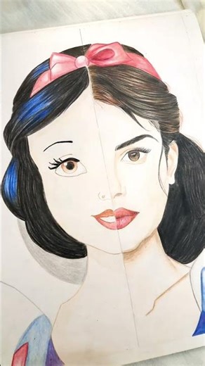 Snow White glow-up you never expected 😭✨ #artshorts