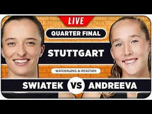SWIATEK vs ANDREEVA • WTA Stuttgart 2026 QF • LIVE Tennis Watchalong