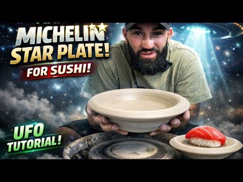 Pottery Wheel Tutorial: Michelin Star Plate for One Piece of Sushi