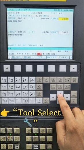 🔥 CNC Machine Me Tool Life Reset Kaise Kare? | Fanuc Easy Method 🔧#ToolLife # #Fanuc #cnc#shorts#vmc